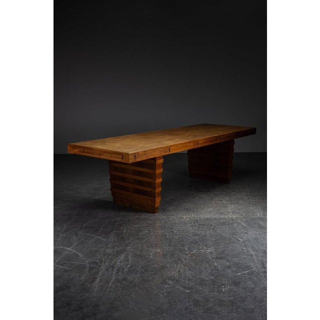 Architectural Dining Table by Plinio Marconi, 1950s For Sale - Image 12 of 13