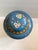 Blue Chinese Cloisonné Ginger Jar on Carved Wood Stand For Sale In Miami - Image 6 of 12