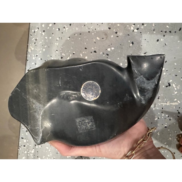 1970s 1970s Inuit Native Josie Nuluki Soapstone Carved Seal For Sale - Image 5 of 10