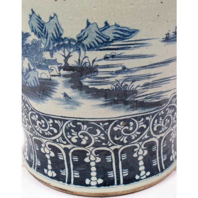 Chinese Grand Blue and White Porcelain Ginger Jar For Sale In Greensboro - Image 6 of 11