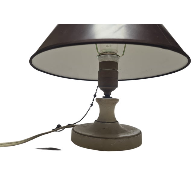 Glass Art Deco Alabaster Bedside Lamp, Belgium, 1950s For Sale - Image 7 of 11
