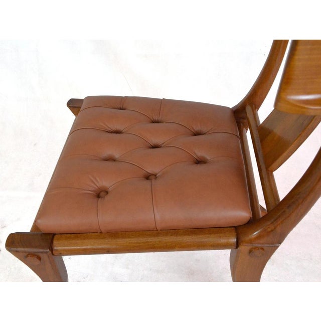 Not Yet Made - Made To Order Walnut and Leather Klismos Chairs from Pescetta Home Decoration, Set of 2 For Sale - Image 5 of 16