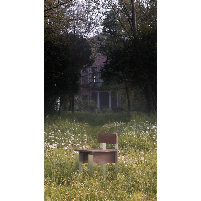 Soft Futurism Defender Chair in Walnut and Aluminum by Filippo Andrighetto For Sale - Image 6 of 13