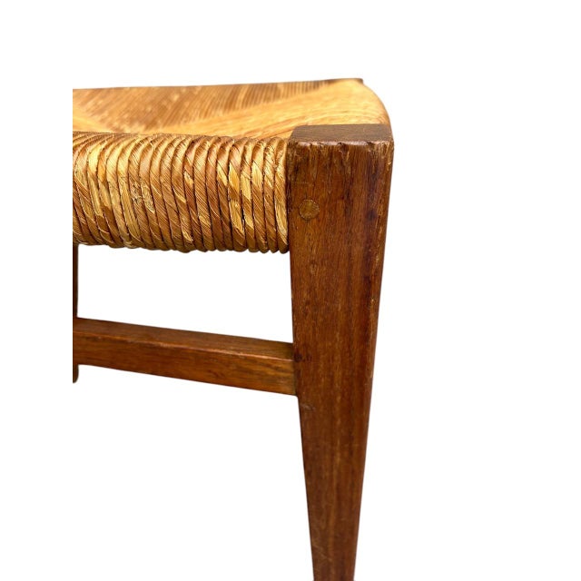 Set of Straw Chairs by Marcel Gascoin, 1950s For Sale - Image 11 of 12