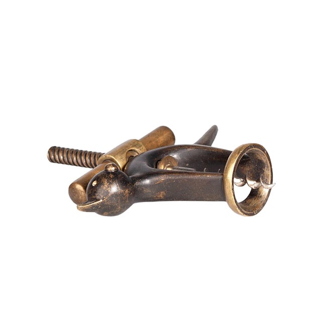 Early 20th Century Early 20th Century Art Déco Black and Golden Brass Cat Corkscrew, Germany For Sale - Image 5 of 9