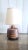 Large Ceramic Brown Table Lamp with Shade For Sale In Los Angeles - Image 6 of 6