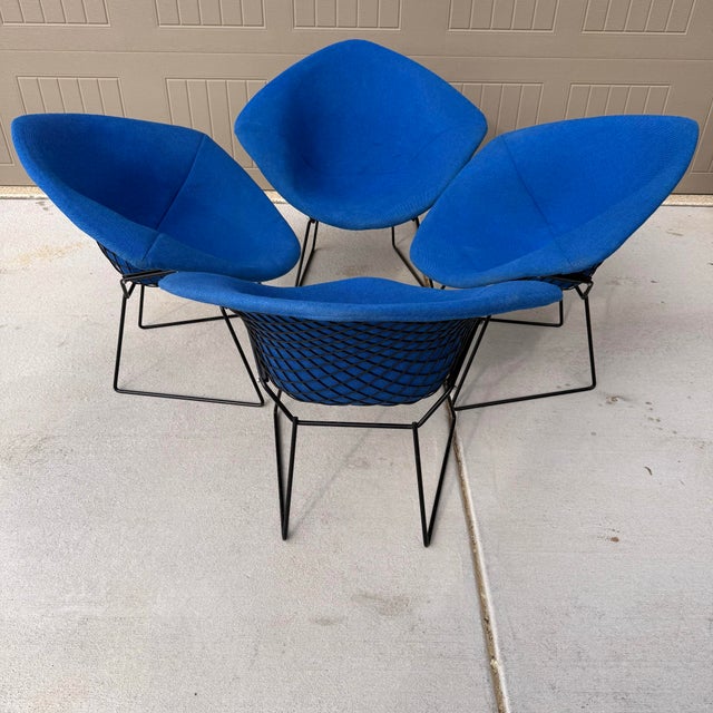 1970s Set of Four Harry Bertoia Diamond Chairs for Knoll For Sale - Image 5 of 11