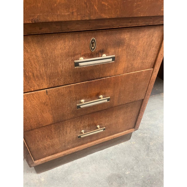 Art Deco Executive Desk in Veneer For Sale - Image 6 of 15