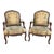 Mid 19th Century Antique Pair of French Louis XV Style Bergere or Armchairs For Sale