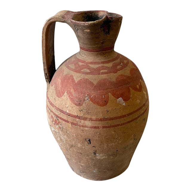 Mid 19th Century Terracotta Pignata Pot With Half Glaze For Sale