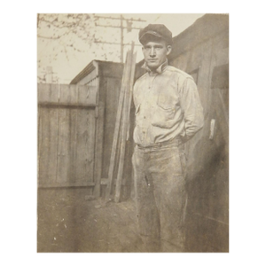 Early 20th Century Working Man Vernacular Snapshot Photograph