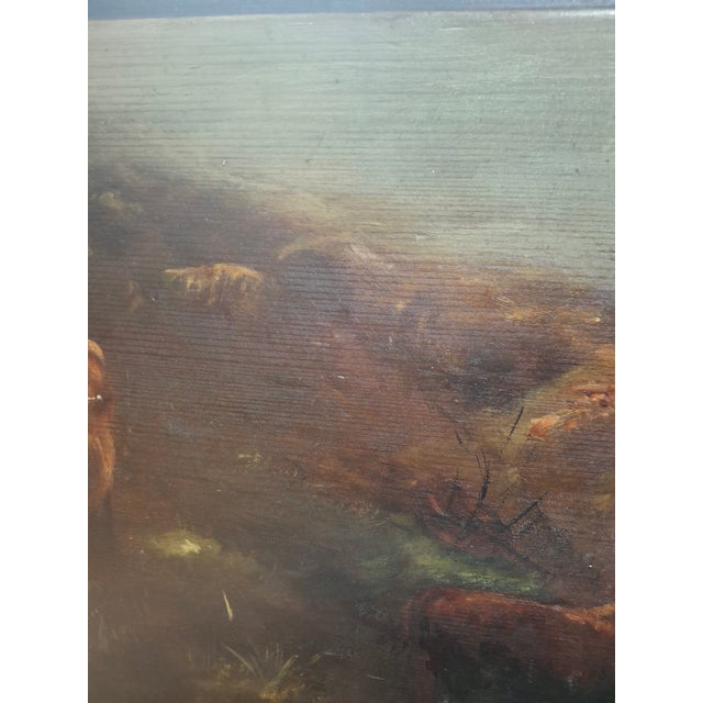 Early 20th Century Landscape Painting With Cattle For Sale - Image 11 of 15