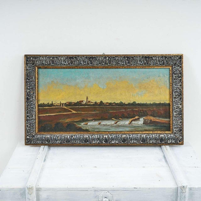N. Borsato, Landscape, Oil on Canvas, 1940s For Sale - Image 6 of 6