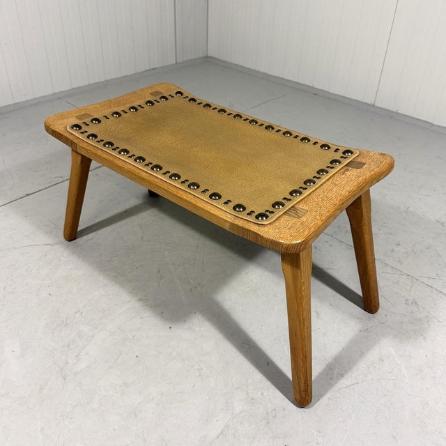 Small Vintage Blond Oak Stool, 1960s For Sale - Image 13 of 16