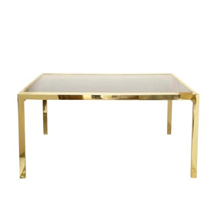 Dia Extending Brass Dining Table For Sale