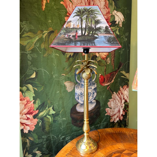 Palma Lamp with Exotique Carré Lampshade by Tiller For Sale - Image 4 of 5