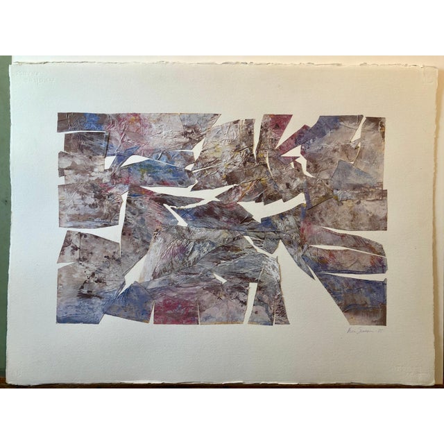 Paint Vera Simons, MIxed Media Collage Assemblage Abstract Painting Pioneering Female Aviator, 1985 For Sale - Image 7 of 7