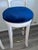 Set of 3 Venetian Grotto Style Carved Shell-Back Counter Stools – Newly Upholstered For Sale - Image 4 of 9