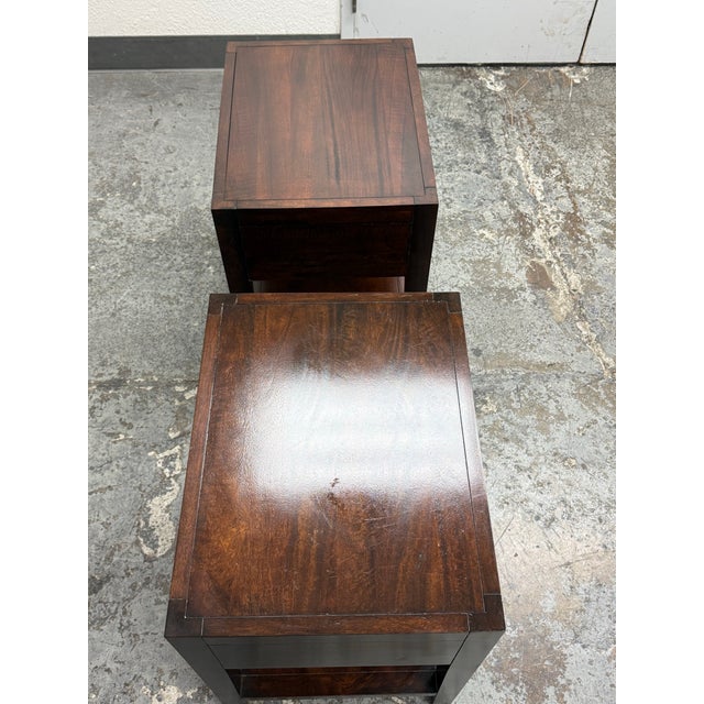 Crate & Barrel Dawson Wood Nightstands, Pair For Sale In San Francisco - Image 6 of 12