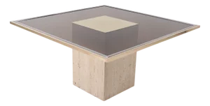 Vintage Travertine Table by Roger Vanhevel, 1970