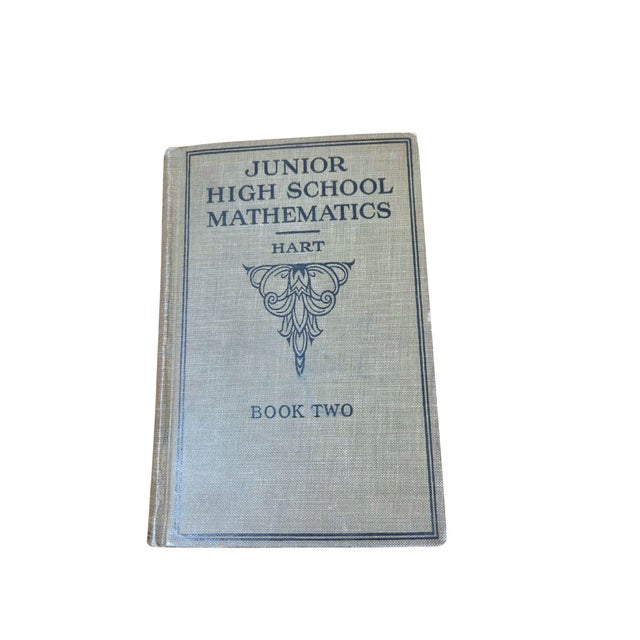 American Antique 1922 Junior High School Mathematics Book Two by Walter W. Hart • Vintage Math Textbook • d.c. Heath & Co. For Sale - Image 3 of 7
