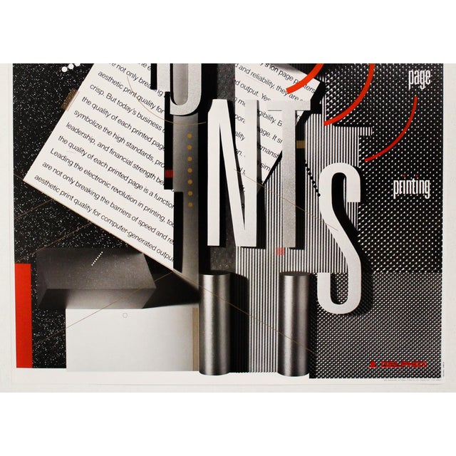 American 1994 Original American Poster, Delphax Fonts (The 100 Best Posters Collection) For Sale - Image 3 of 5