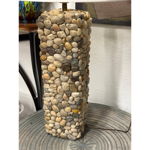1990s Polished River Rock Lamp For Sale - Image 4 of 18