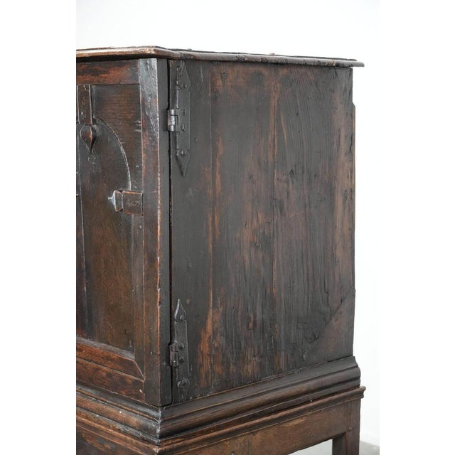 Antique English Oak Cabinet on Stand, 1600s For Sale - Image 10 of 18