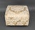 Late 20th Century Modern White Silk Damask Ottoman For Sale - Image 5 of 8