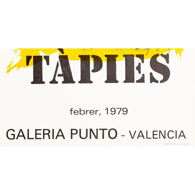 Modern Antoni Tapies, Galeria Punto, Original Signed Lithograph For Sale - Image 3 of 4