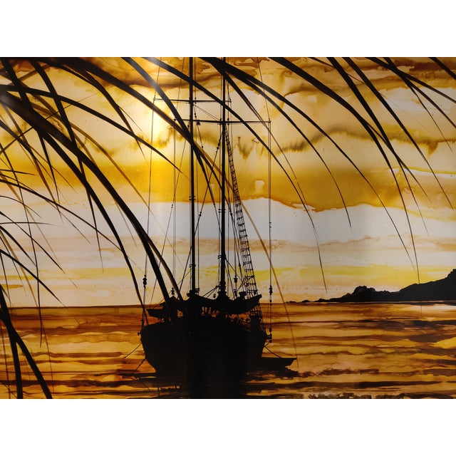 Etched Metal Wall Sculpture, 1970s For Sale