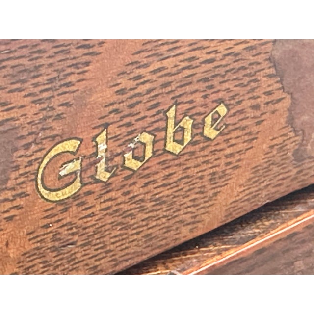 Brown Antique Tiger Oak Three Drawer File Cabinet With Raised Panels by Globe Wernicke For Sale - Image 8 of 12