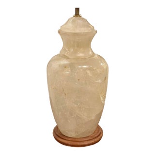 Large Rock Crystal Urn Lamp For Sale