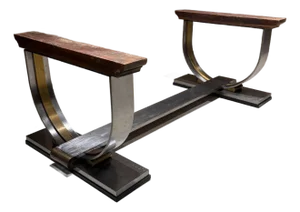Solid Steel Bronze Table Base Mexico Revival Neoclassical Attributed Arturo Pani