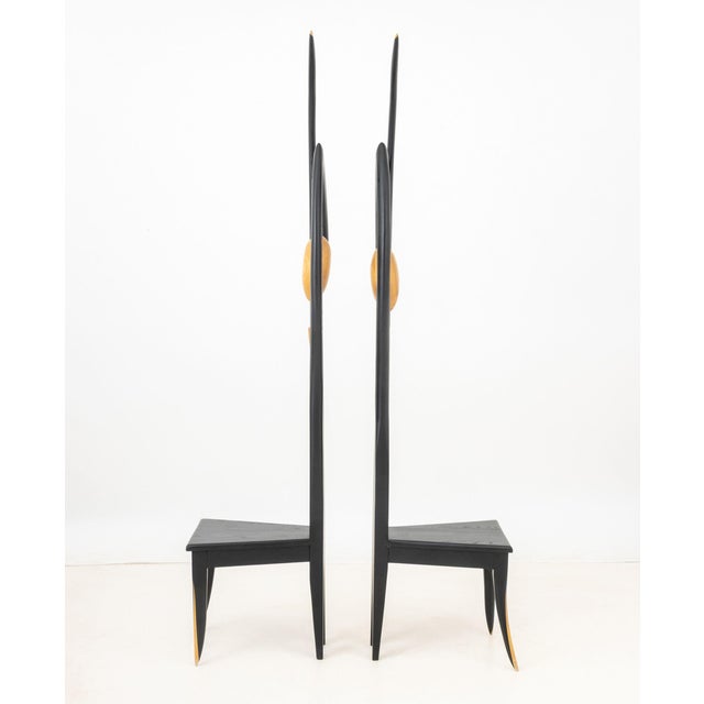 Wood Wayne Pelham "Dancer" Figural Chairs, 2 For Sale - Image 7 of 10