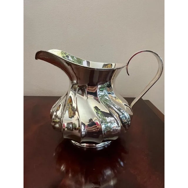 Torchon Handmade 800 Silver Jug, Italy, 1980s For Sale - Image 3 of 11