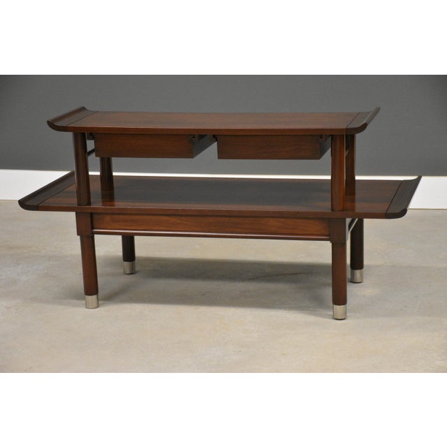 1960s Solid Cherry Willett Furniture Tv Console Credenza For Sale - Image 13 of 14