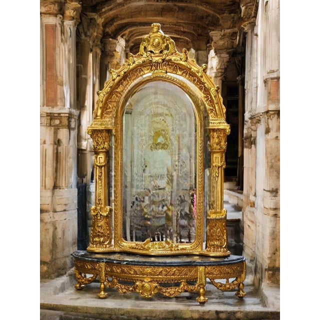 Transform your entryway into a grand European masterpiece with this extraordinary Louis XV Style Console Table & Mirror...