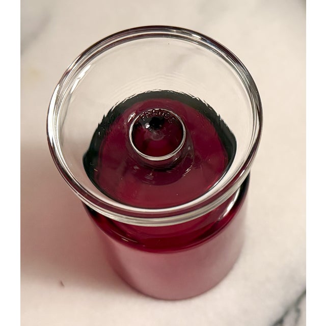 Glass Cristal d'Arques Ruby Red Wine Glasses - Set of 6 For Sale - Image 7 of 8