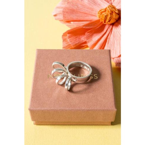 Metal Mid-Century Modern Silver Ring by Cecilia Johansson, 1974 For Sale - Image 7 of 7