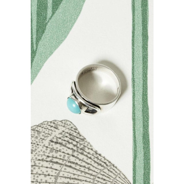 Silver and Turquoise Ring by Erik Granit, 1974 For Sale - Image 4 of 6