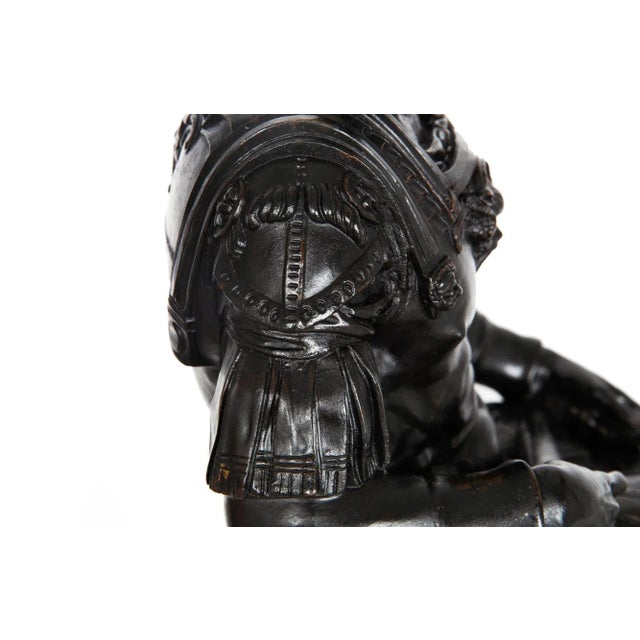 Grand Tour Bronze Sculpture Giuliano De Medici After the Antique, 19th Century For Sale - Image 10 of 12