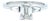 Gia 14ct White Gold Emerald Cut Diamond Ring, Size 5.5 For Sale