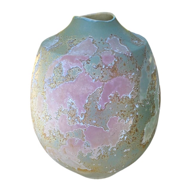This is a massive studio pottery vase by renowned California ceramicist Tony Evans, from his Ancient Sands series,...