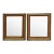 Assembled Pair of Gilt Framed Wall Mirrors With Sienna Trim and Floral Border For Sale