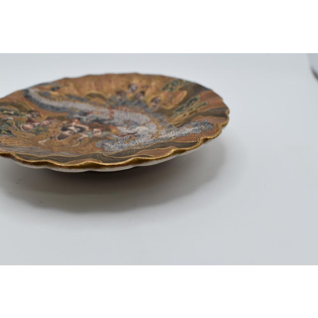 Metal Late 19th Century Japanese Satsuma Dish From the Meiji Period For Sale - Image 7 of 9