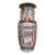 Vintage Famille Rose Vase and Hand Painted in Pastels With Heavy Gold Accents For Sale