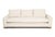 Vanguard White Upholstered Three-Seat Sofa, with three cushions and Vanguard Furniture label. 34" H x 103" W x 40" D;...