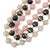 Brown Vintage French Pink and Brown Glass Bead Statement Necklace, 1950s For Sale - Image 8 of 12