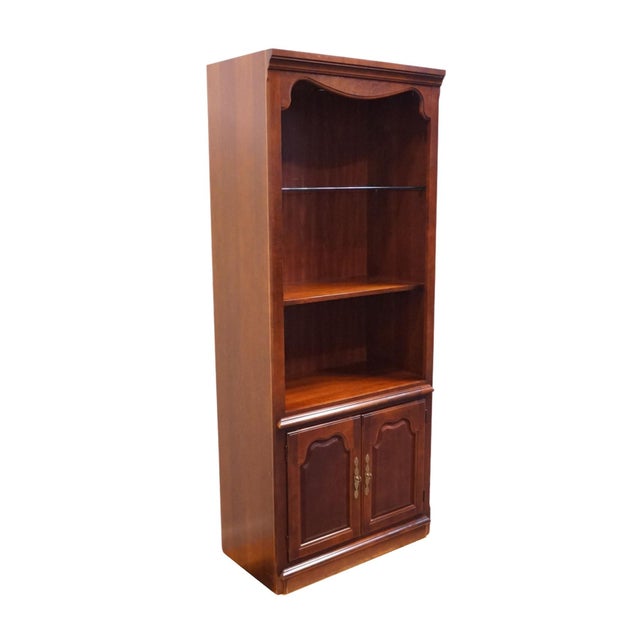 Thomasville Thomasville Furniture Winston Court Solid Cherry Traditional Style 32" Lighted Bookcase / Wall Unit 20641-822 For Sale - Image 4 of 10